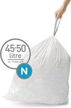 simplehuman Code N 60 Count, Dispenser Pack Custom Fit Liners, Drawstring Trash - Image 2