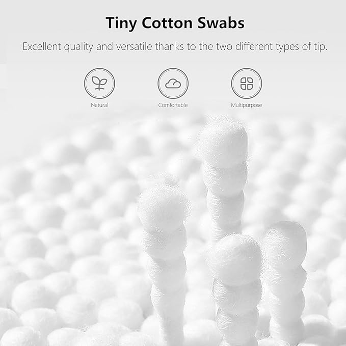 2000pcs Tiny Cotton Buds, with Round & Spiral, Suitable - Image 6