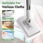 Disposable Dust Mop with 4 Reusable Cloths, 2026 New 39in Long Handle - Image 2