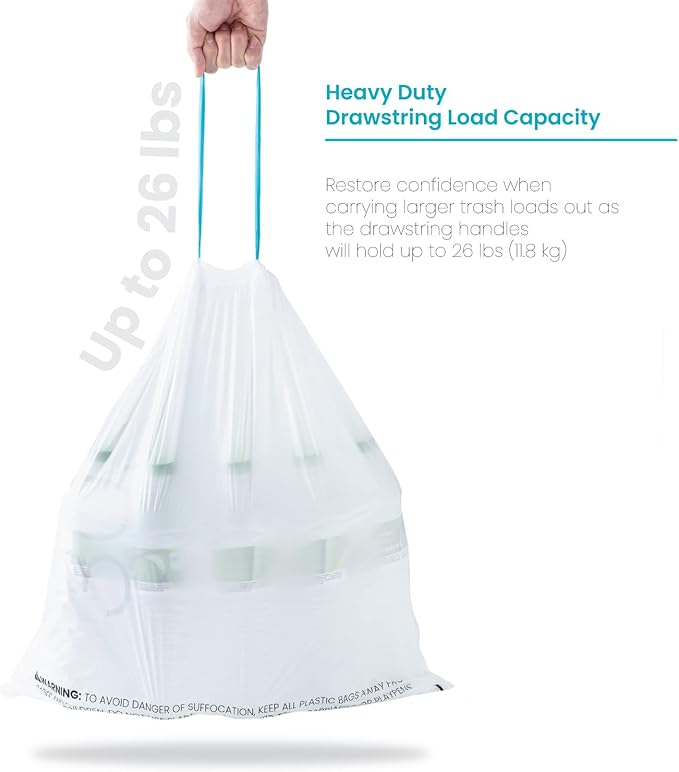 Home Zone Living 8 Gallon Kitchen Trash Bags - Image 7