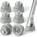 6-Pack Door Stopper Replacement Rubber Tips, Heavy Duty Kickdown Door Stop Tips by Ancable