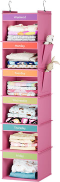 YOUDENOVA 6-Shelf Weekly Hanging Closet Organizer, Weekly Clothes Organizers by YOUDENOVA