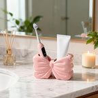 Bow Toothbrush Holder， 2-Slot Toothbrush and Toothpaste Holder Cute Toothbrush - Image 9