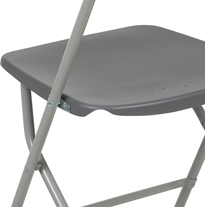 Flash Furniture Hercules Series Plastic Folding Chair - Grey - 6 Pack 650LB Weight Capacity Comfortable Event Chair-Lightweight Folding Chair - Image 15