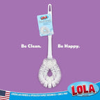 LOLA Toilet Bowl Brush w/Curved Head, 3 Pack, Coated Wire, Durable Poly Bristles - Image 5