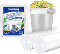 Hommaly 6-7 Gallon 90 pcs Small Clear Trash Bags Strong Clear Garbage Bags by HOMMALY
