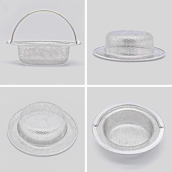 2 Pack Premium 304 Stainless Steel Kitchen Sink Strainer - Image 2
