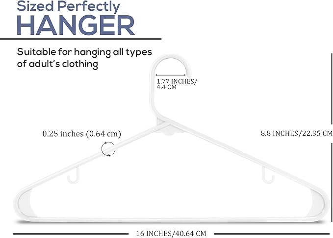 Utopia Home Plastic Hangers 30 Pack - Image 2