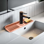 Pink Button Style Faucet Drip Catcher – Silicone Faucet Mat by Unknown