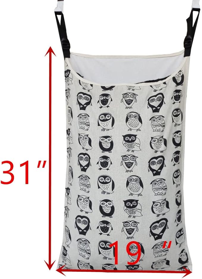 Adjustable Space Saving Door Hanging Laundry Hamper Bag - Image 3