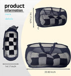 4 Pack Collapsible Laundry Baskets Popup Mesh Laundry Basket Durable Handles - Image 2