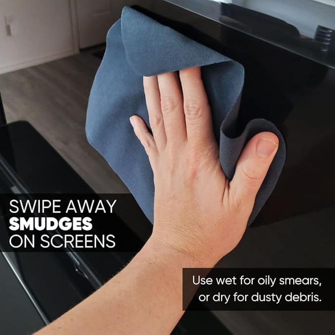 Premium Lens Screen Cleaning Cloth by Microfiber Wholesale | Black | 8”x8” | - Image 5