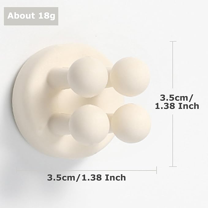 4 pcs Silicone Toothbrush Holder Multi-Function Hook Waterproof self Adhesive - Image 3