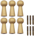 Wooden Shaker Peg Wood Screw-on Shaker Pegs 1.5 Inch Long Unfinished Wood by Unknown