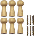 Wooden Shaker Peg Wood Screw-on Shaker Pegs 1.5 Inch Long Unfinished Wood by Unknown
