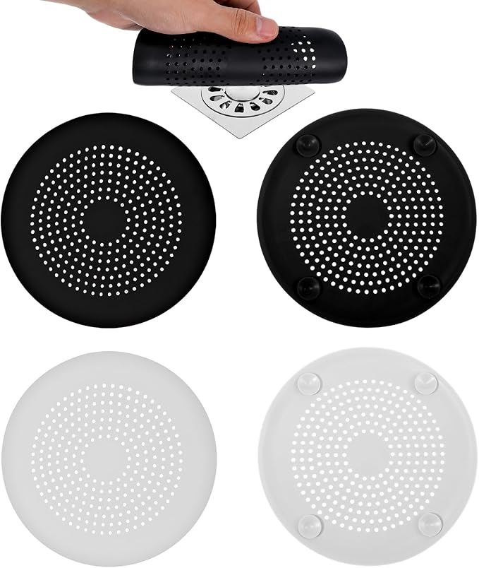 4Pcs Silicone Drain Covers Round Hair Drain Catcher - Image 8
