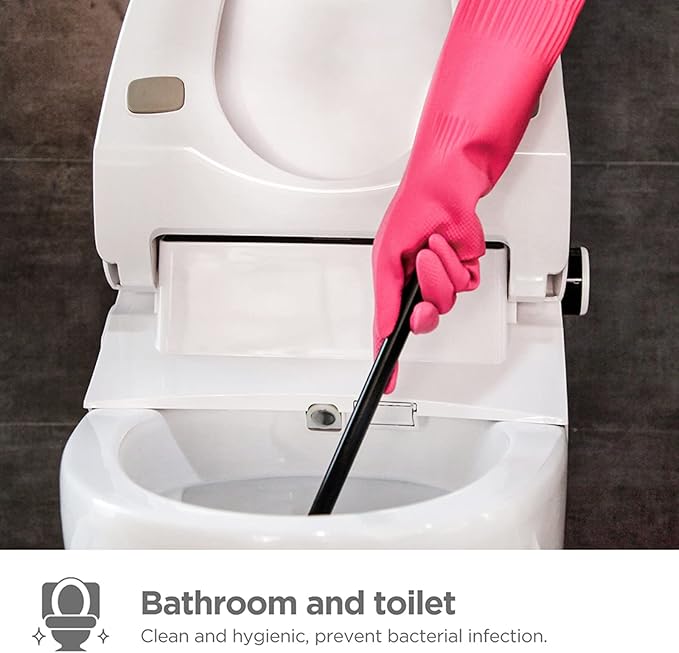 Dishwashing gloves 2 Pairs for kitchen, Rubber cleaning gloves, Long dish - Image 5