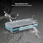 JJC Compact 18650 Battery Storage Case Holder Organizer, Hard Plastic Battery - Image 4