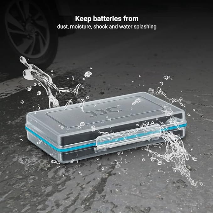 JJC Compact 18650 Battery Storage Case Holder Organizer, Hard Plastic Battery - Image 4