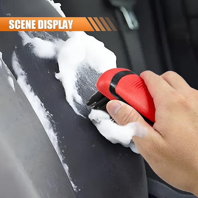 Car Carpet and Upholstery Cleaning Brush, Stiff Bristle Car Detailing Carpet - Image 5