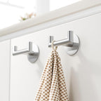 2 Pack Brushed Nickel Bathroom Hooks - Image 2