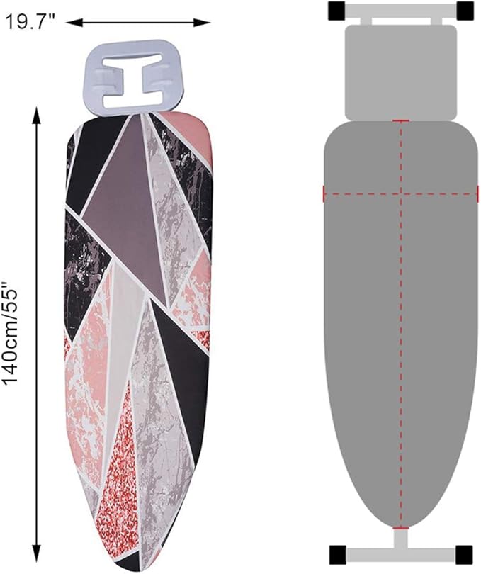 Ironing Board Cover and Pad Extra Thick Padding 19 X 52 Inch Fits Large and - Image 2
