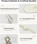 GoodtoU Baby Hangers, Kids Hangers 50 Pack Velvet Hangers - Image 3