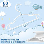 GoodtoU Baby Hangers, 60 Pack Baby Clothes Hangers - Image 2