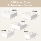 Criusia Underwear Sock Drawer Organizer Dividers 8 Set, Foldable Dresser Closet - Image 2