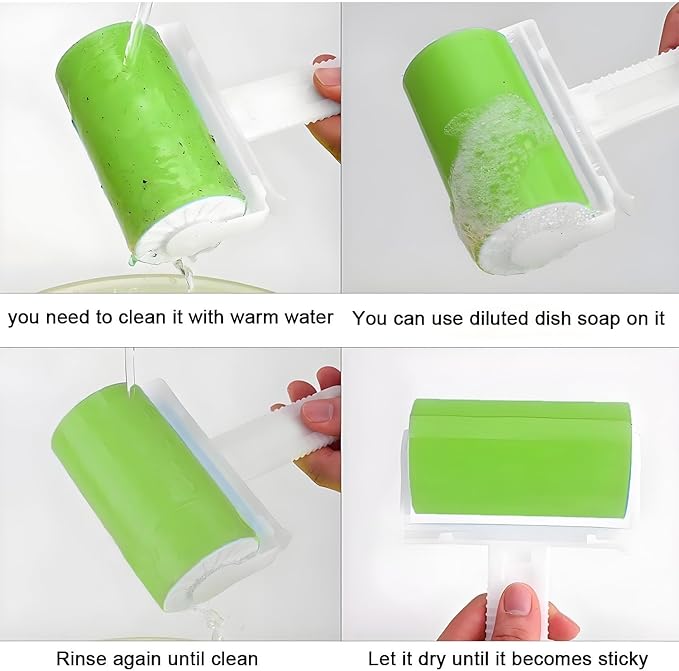Reusable Washable Lint Roller 5 Pack, Sticky Travel Lint Roller, Portable - Image 3
