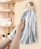 KinHwa Microfiber Hand Towels for Bathroom Soft and Absorbent Face Towels Grey - Image 2