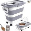 25-28lbs Dog Food Storage Container, Collapsible Dog Food Container, Airtight by HOYTAMDARHOMESTORAGE