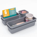 6 PCS Drawer Organizer Set, 3 Size Makeup Drawer Divider Organizer by StoreHappily