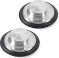2 PCS Stainless Steel Kitchen Sink Stopper, Large Wide Rim 3.38" Diameter by CORNERJOY