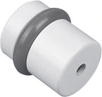 Design House Modern Cylindrical Door Stop – White Floor Rubber Bumper - Image 2