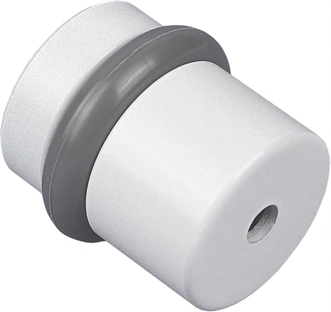 Design House Modern Cylindrical Door Stop – White Floor Rubber Bumper - Image 2