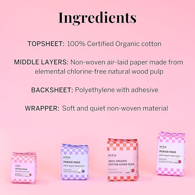 Pixie Organic Cotton Ultra Thin Overnight Pads - Image 8