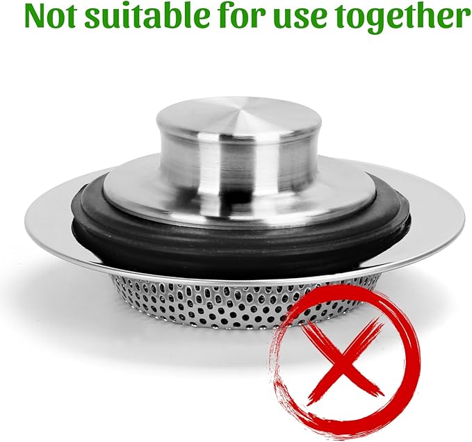 3PCS - Windran Kitchen Sink Drain Strainer and Sink Drain Stopper Set, Upgraded - Image 6