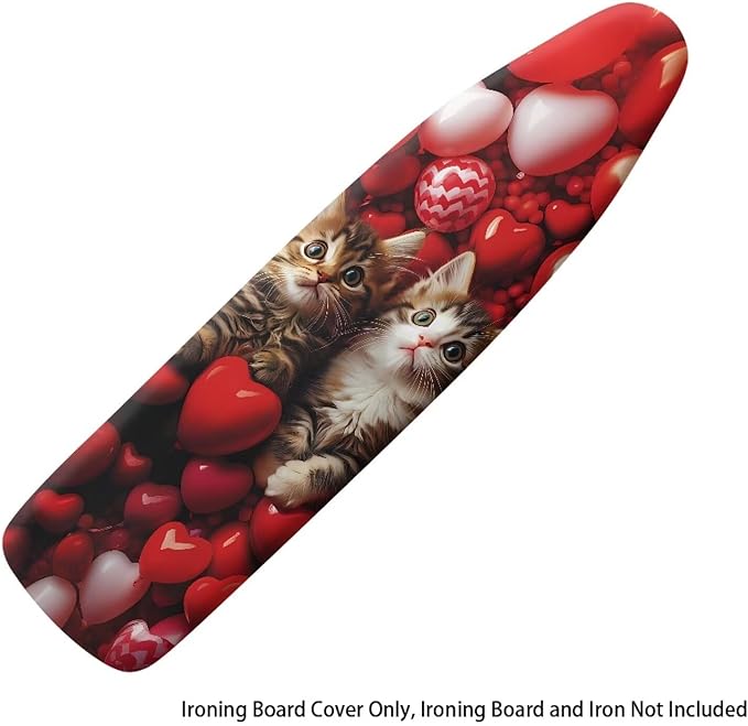 Hearts Cat Ironing Board Cover Heavy Duty Thick Padding Iron Board Covers - Image 6
