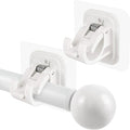 2PCS No Drill Curtain Rod Brackets No Drilling Self Adhesive Curtain Rod Holder by Codoule