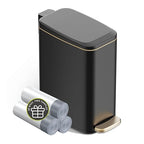Small Bathroom Trash Can with Lid Soft Close, Step Pedal, 6L / 1.6 Gal - Image 7