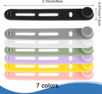42 Pcs Silicone Cable Ties Reusable Cord Organizer Adjustable Data Cable Wraps - Image 2