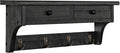 Emfogo Wood Coat Hooks Wall Mounted, Rustic Style by Emfogo