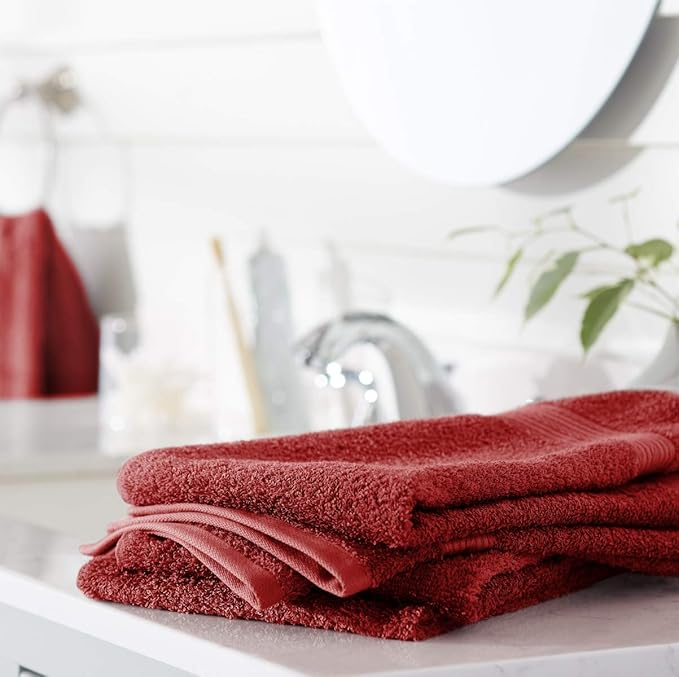 Amazon Basics 6-Piece Fade-Resistant 100% Cotton Hand Towels - Image 7