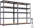 Garage Storage Shelves 2PCS, 60'' H Shelving Units and Storage, 2400 LBS Heavy Duty Shelving, Metal Garage Shelves for for Basement, Warehouse, Pantry, Closet, Kitchen 12" x 28'' x 60'' by Unknown