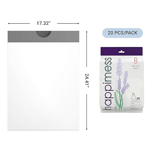 happimess 5.3 Gallon Drawstring Trash Bags, Lavender Scent, Heavy Duty MDPE - Image 2