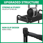 TomCare Garden Kneeler and Seat 10.64” Wider Larger Soft Kneeling Pad Garden Bench with 2 Large Tool Pouches Heavy Duty Garden Stool Foldable Tools Gardening Gifts for Women Men Gardeners,Black - Image 2