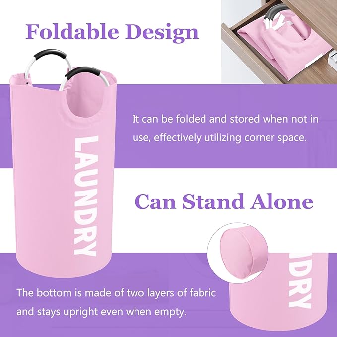 3Pack Folding Clothes Hamper - Image 3