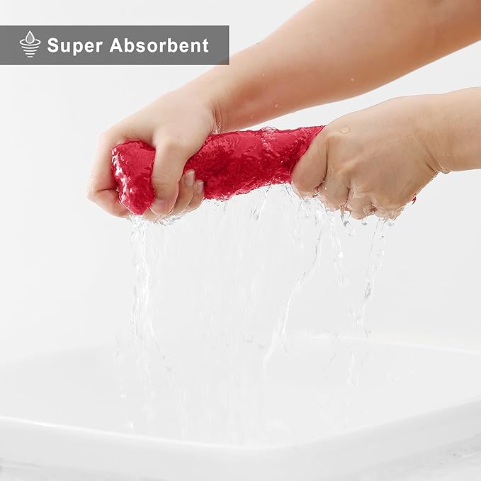Homaxy 12 Pack Dish Towels for Kitchen, Super Soft and Absorbent Coral Velvet - Image 3