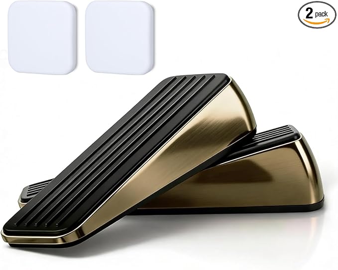 2 Pack Door Stoppers, Zinc Alloy Door Stop by weelott